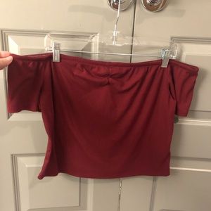 Off the shoulder crop top